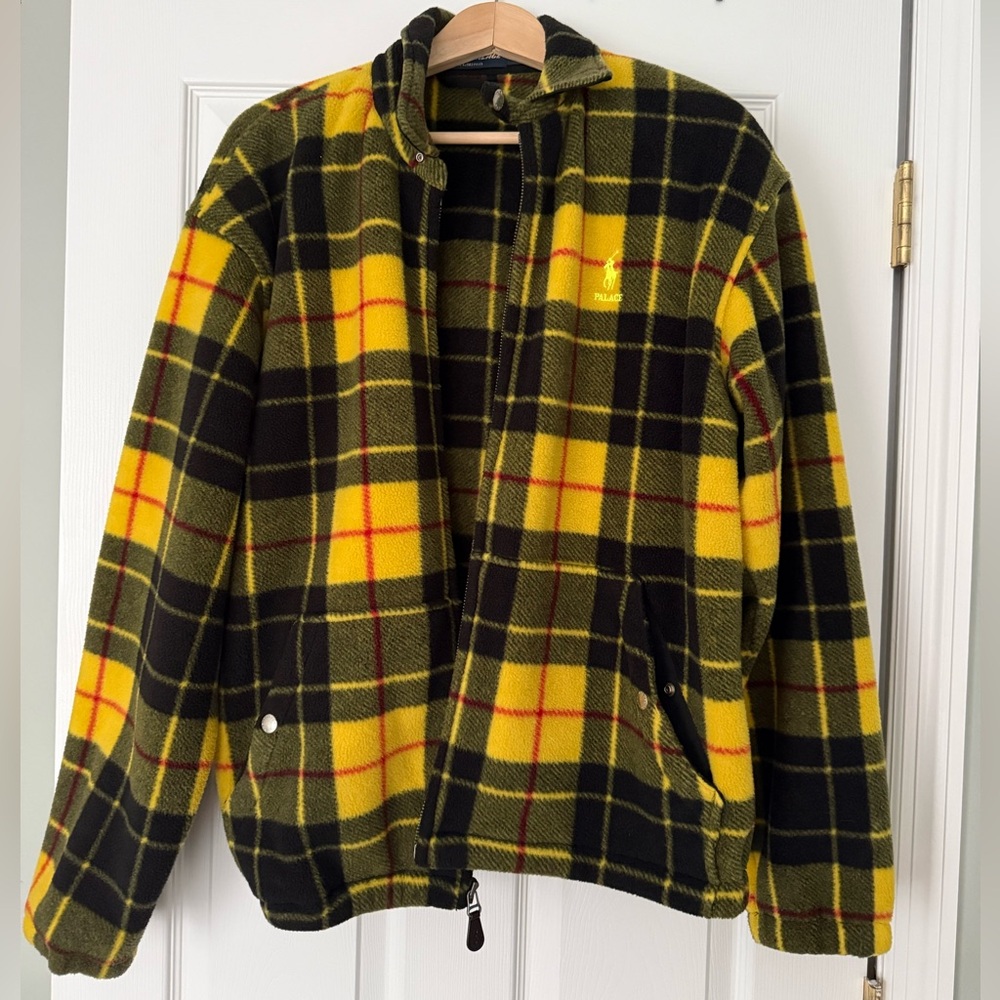 Yellow & Black Plaid Fleece Jacket from Polo and Palace collab